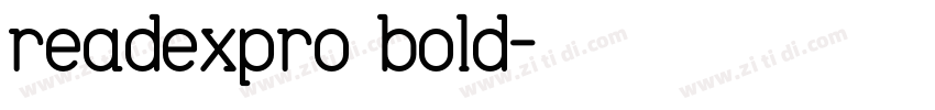 readexpro bold字体转换